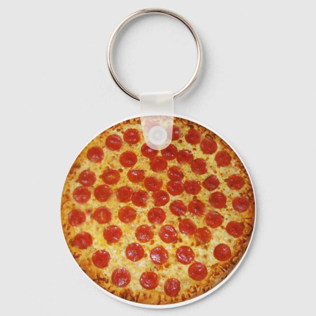 Pepperoni Pizza Key Ring (Front)