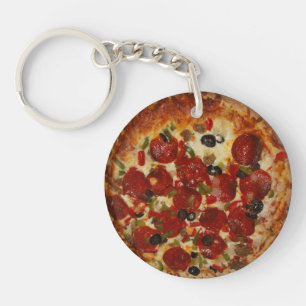 Pepperoni Pizza Key Ring