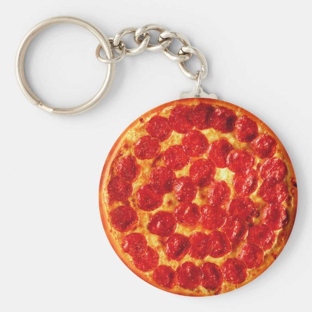 Pepperoni Pizza Key Ring (Front)