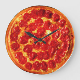 Pepperoni Pizza Large Clock