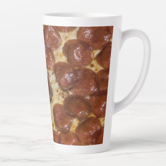 Pepperoni Pizza Latte Mug (Right)