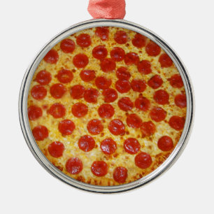 Pepperoni Pizza Metal Tree Decoration