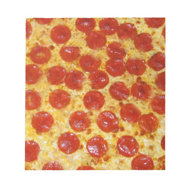 Pepperoni Pizza Notepad (Front)