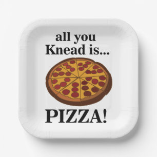 Pepperoni Pizza Party Paper Plate
