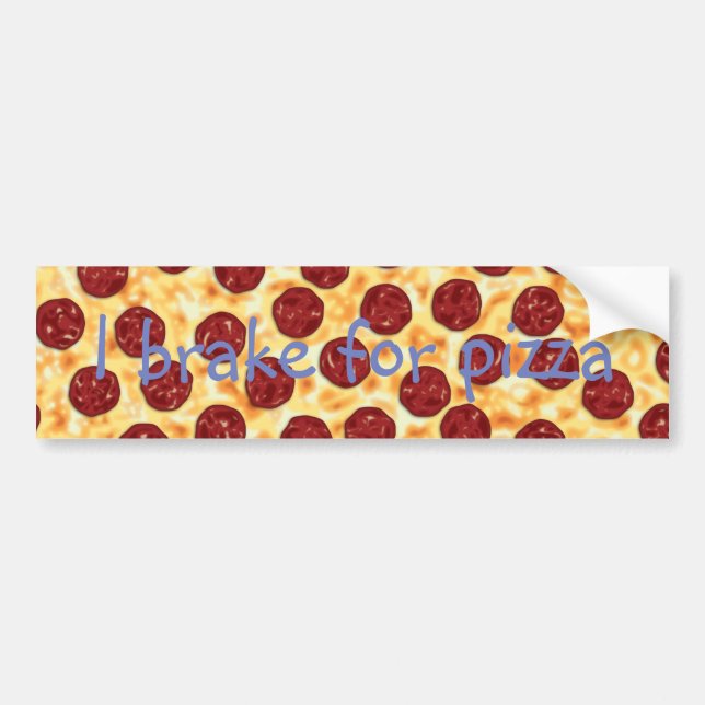 Pepperoni Pizza Pattern Bumper Sticker (Front)