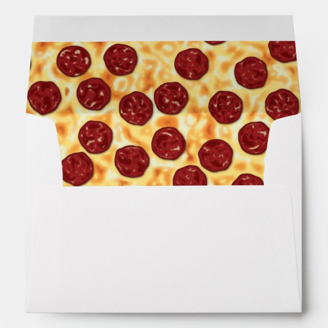 Pepperoni Pizza Pattern Envelopes (Back (Bottom))