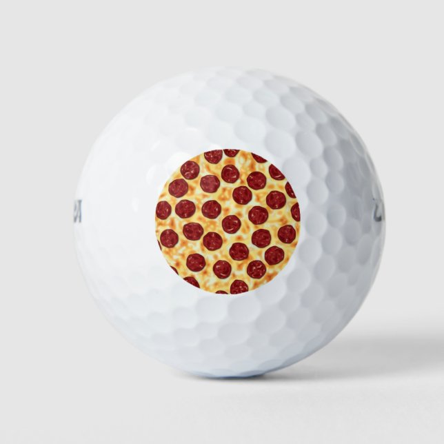 Pepperoni Pizza Pattern Golf Balls (Front)
