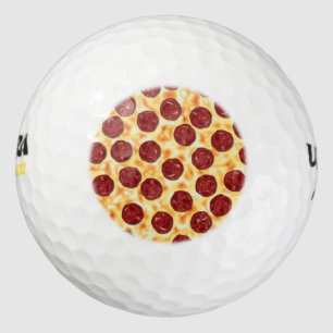 Pepperoni Pizza Pattern Golf Balls