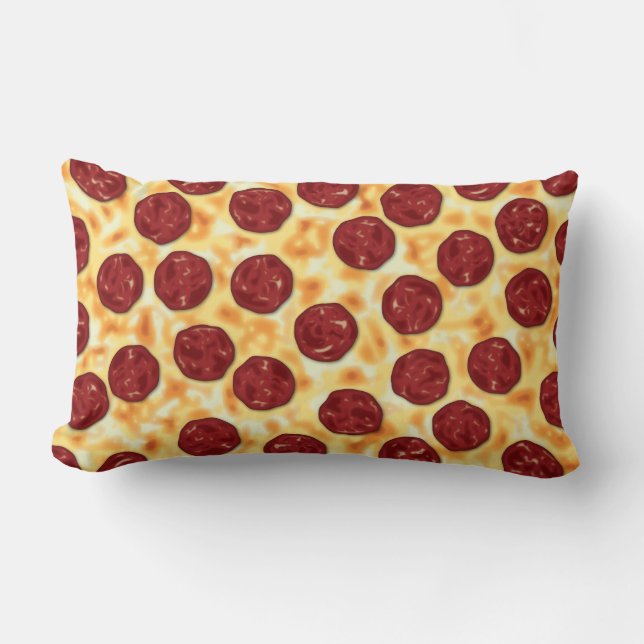 Pepperoni Pizza Pattern Lumbar Cushion (Front)