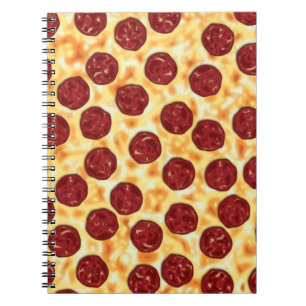Pepperoni Pizza Pattern Notebook