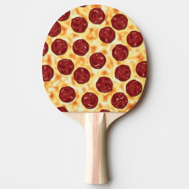 Pepperoni Pizza Pattern Ping Pong Paddle (Front)