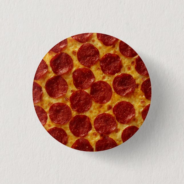PEPPERONI PIZZA PLUS 3    3 CM ROUND BADGE (Front)
