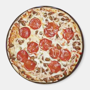 Pepperoni Pizza Refrigerator Magnet