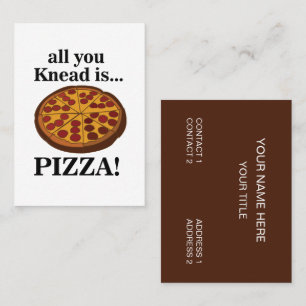 Pepperoni Pizza Restaurant Business Card