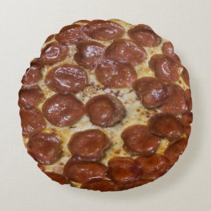 Pepperoni Pizza Round Cushion