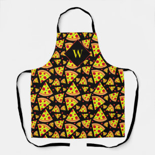 Pepperoni Pizza Slices Funny Pizzeria Chef Black Apron