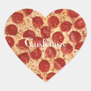 Pepperoni Pizza Thunder_Cove Heart Sticker
