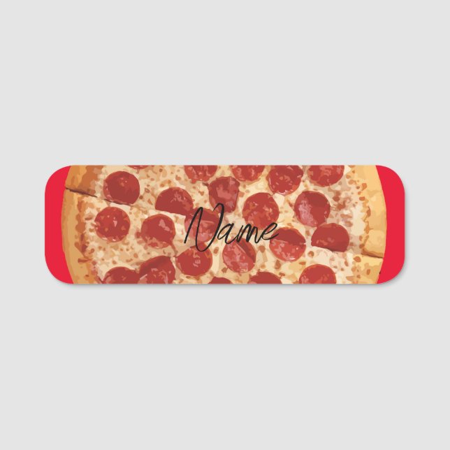 Pepperoni Pizza Thunder_Cove Name Tag (Front)