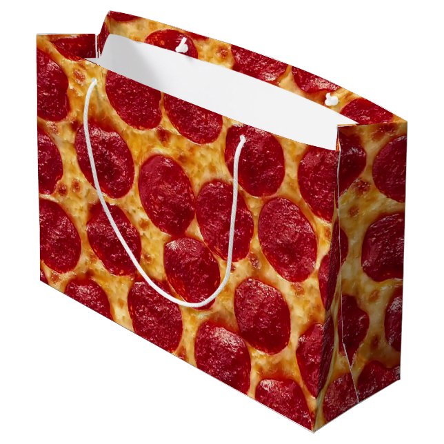pepperonis pizza large gift bag (Back Angled)