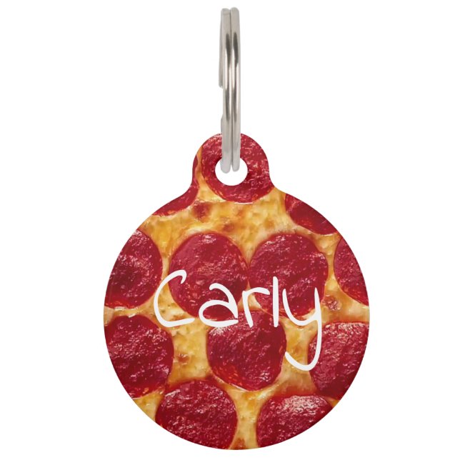 pepperonis pizza pet tag (Front)