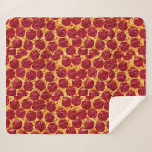 pepperonis pizza sherpa blanket