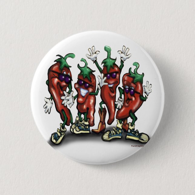 Peppers 6 Cm Round Badge (Front)