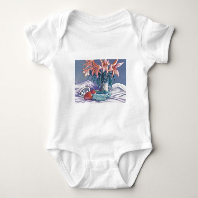 Peppers and Lilies Baby Bodysuit (Front)
