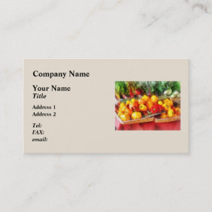 Peppers at Farmers Market Business Card