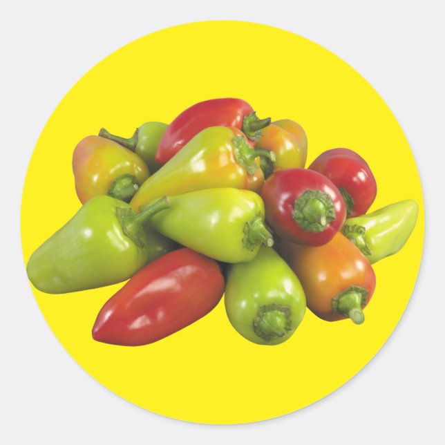 Peppers Classic Round Sticker (Front)