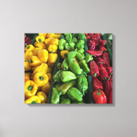 Peppers!!! Wrapped Canvas 16x20