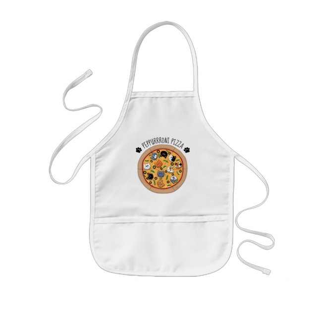 Peppurrroni Pizza (with text) Kids' Apron (Front)