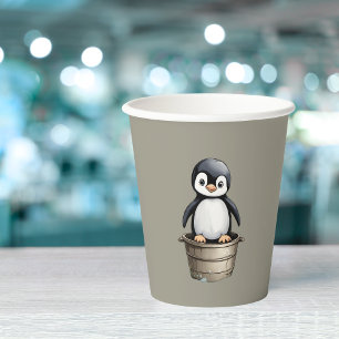 Peppy Penguin Paper Cups