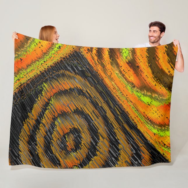 Pequeno mosaico amarelado transversal e deformado fleece blanket (In Situ)