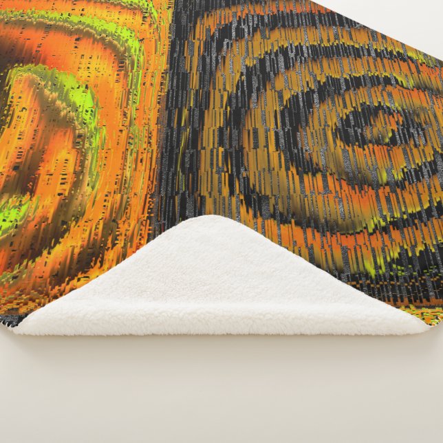 Pequeno mosaico amarelado transversal e deformado sherpa blanket (3/4)