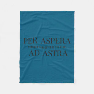 Per Aspera Ad Astra Insrational Latin Quotes Motiv Fleece Blanket