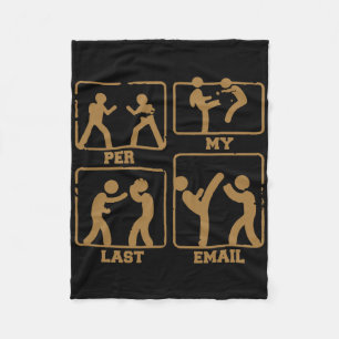 Per My Last Email Boxing Sarcastic Sarcasm  Fleece Blanket