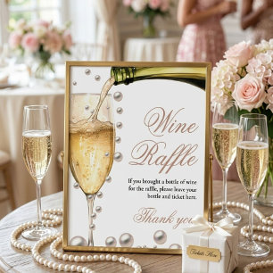 Perals and Prosecco bridal shower flower bar Sign