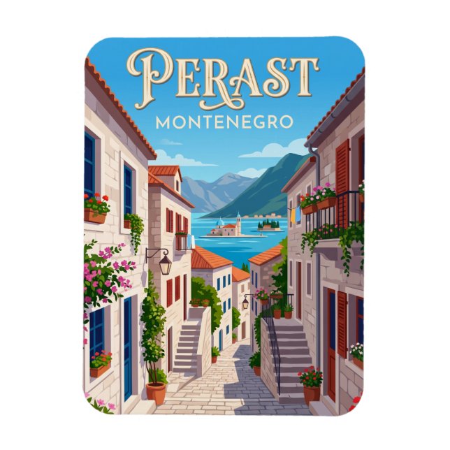Perast Montenegro Magnet (Vertical)