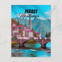 Perast Poster Montenegro Travel Print Vintage Wall