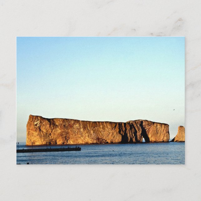 Perce Rock, Gaspe, Quebec, Canada rock formation Postcard (Front)