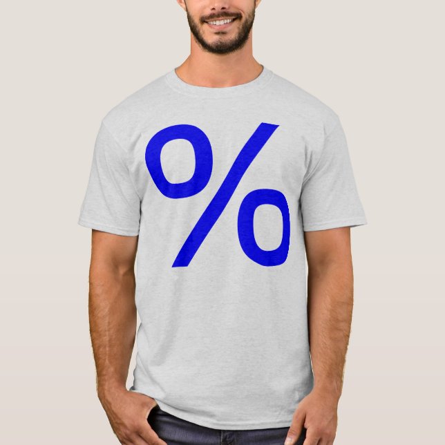 Percent - Blue T-Shirt (Front)