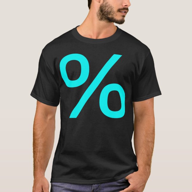 Percent - Cyan T-Shirt (Front)