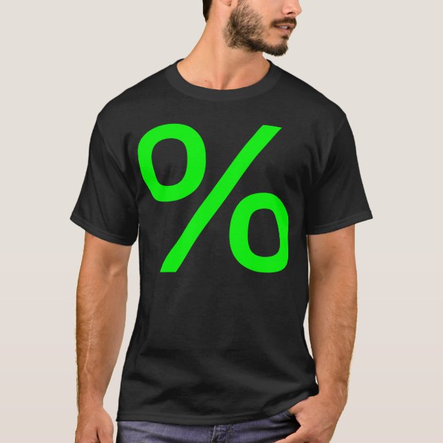 Percent - Green T-Shirt (Front)