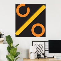 Percent Icon Poster