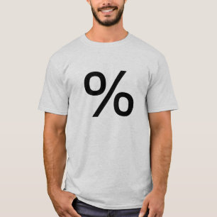 Percent (Small) - Black T-Shirt