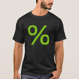 Percent (Small) - Martian Green T-Shirt