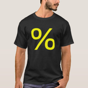 Percent (Small) - Yellow T-Shirt