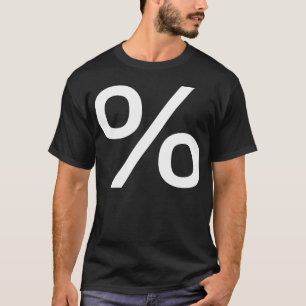 Percent - White on Dark T-Shirt