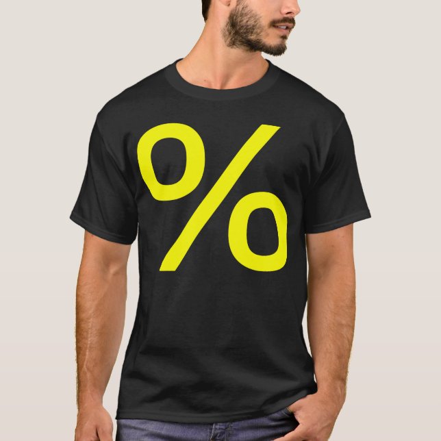 Percent - Yellow T-Shirt (Front)
