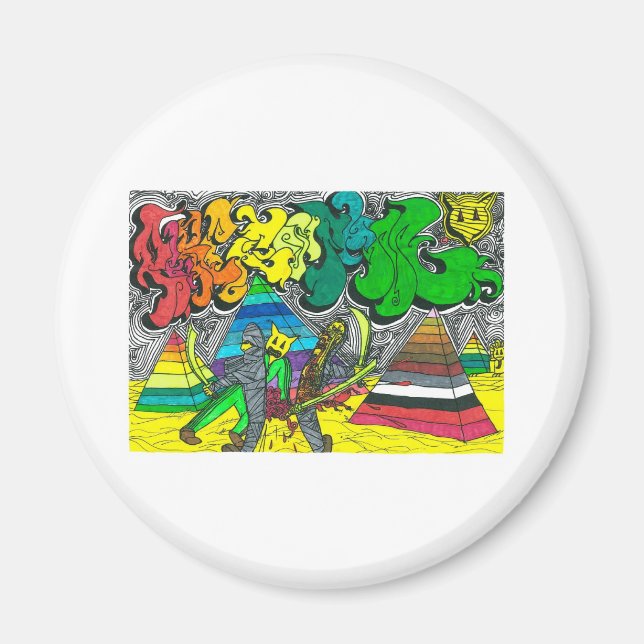 Percentum Chopping Zombies Magnet (Front)